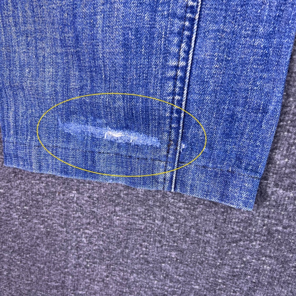 Diesel Jeans Mens 34x27 Blue Grunge Baggy Straight Y2K Button Fly‎ Hemmed Retro - Picture 7 of 16